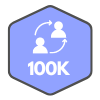 Icon for 100K Referrals Badge
