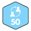 Icon for 50 Referrals Badge