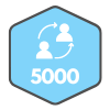 Icon for 5000 Referrals Badge
