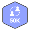 Icon for 50K Referrals Badge